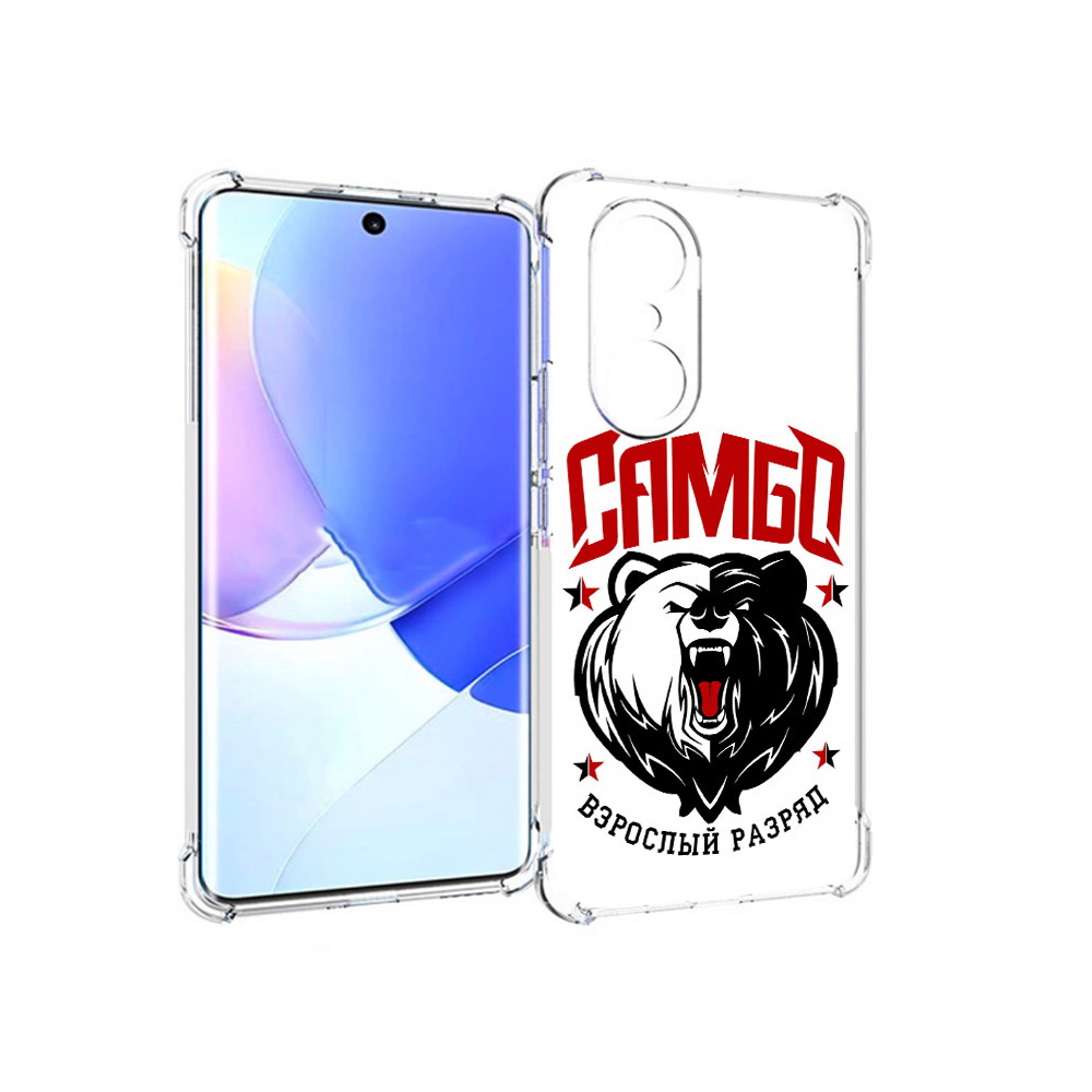 

Чехол MyPads Tocco для Honor 60 Pro Единоборства Самбо медведь, Прозрачный, Tocco
