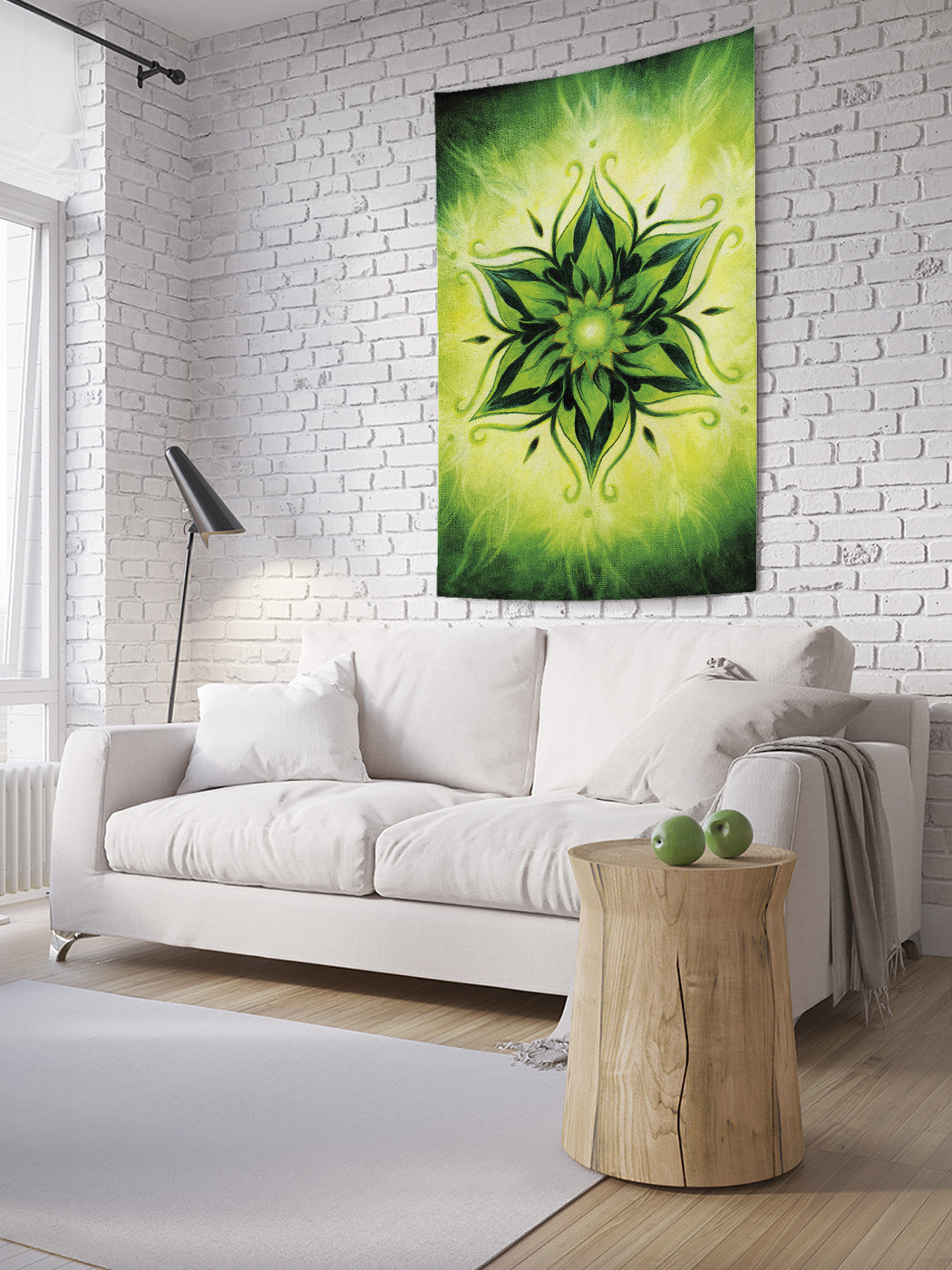 

Вертикальное фотопанно на стену JoyArty Зеленый цветок жизни 150x200 см, Зеленый цветок жизни