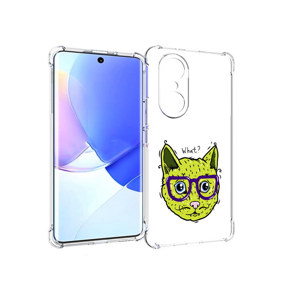 

Чехол MyPads Tocco для Honor 60 Pro Зеленый кот, Прозрачный, Tocco