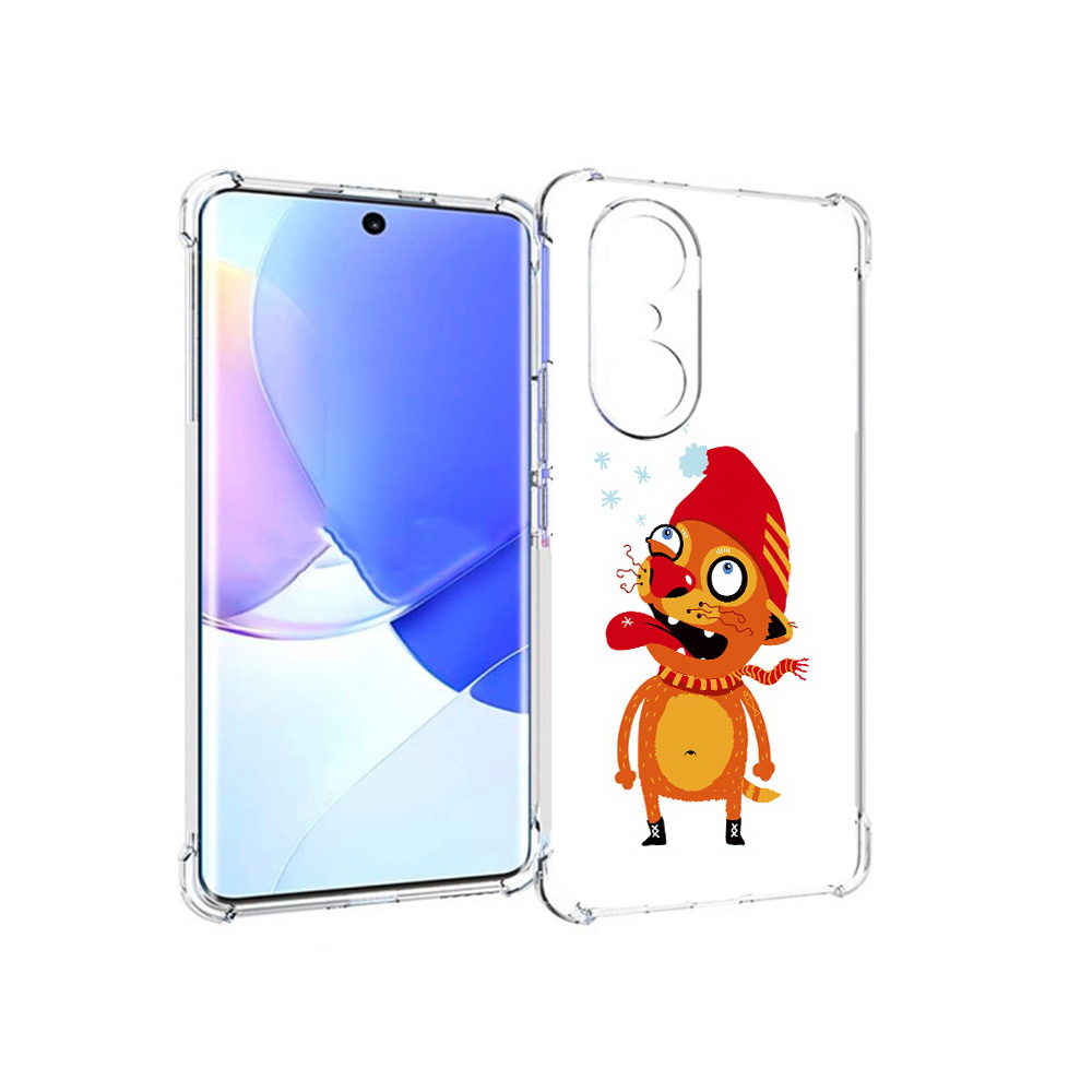 

Чехол MyPads Tocco для Honor 60 Pro Зимний кот, Прозрачный, Tocco