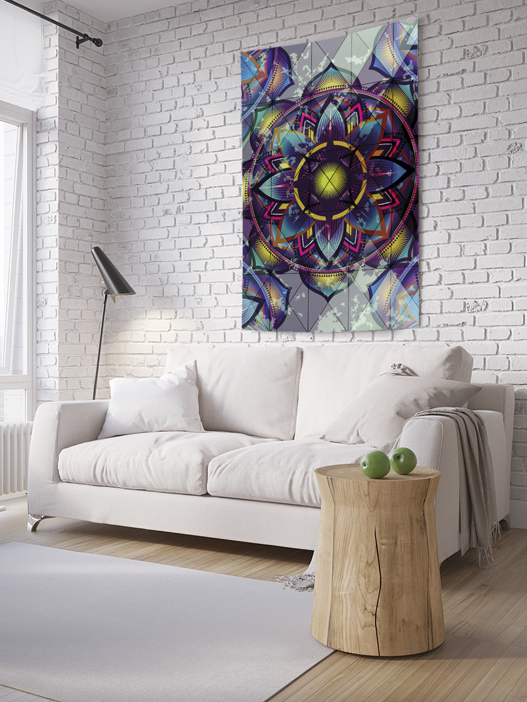 

Вертикальное фотопанно на стену JoyArty Мандала калейдоскоп 150x200 см, Мандала калейдоскоп