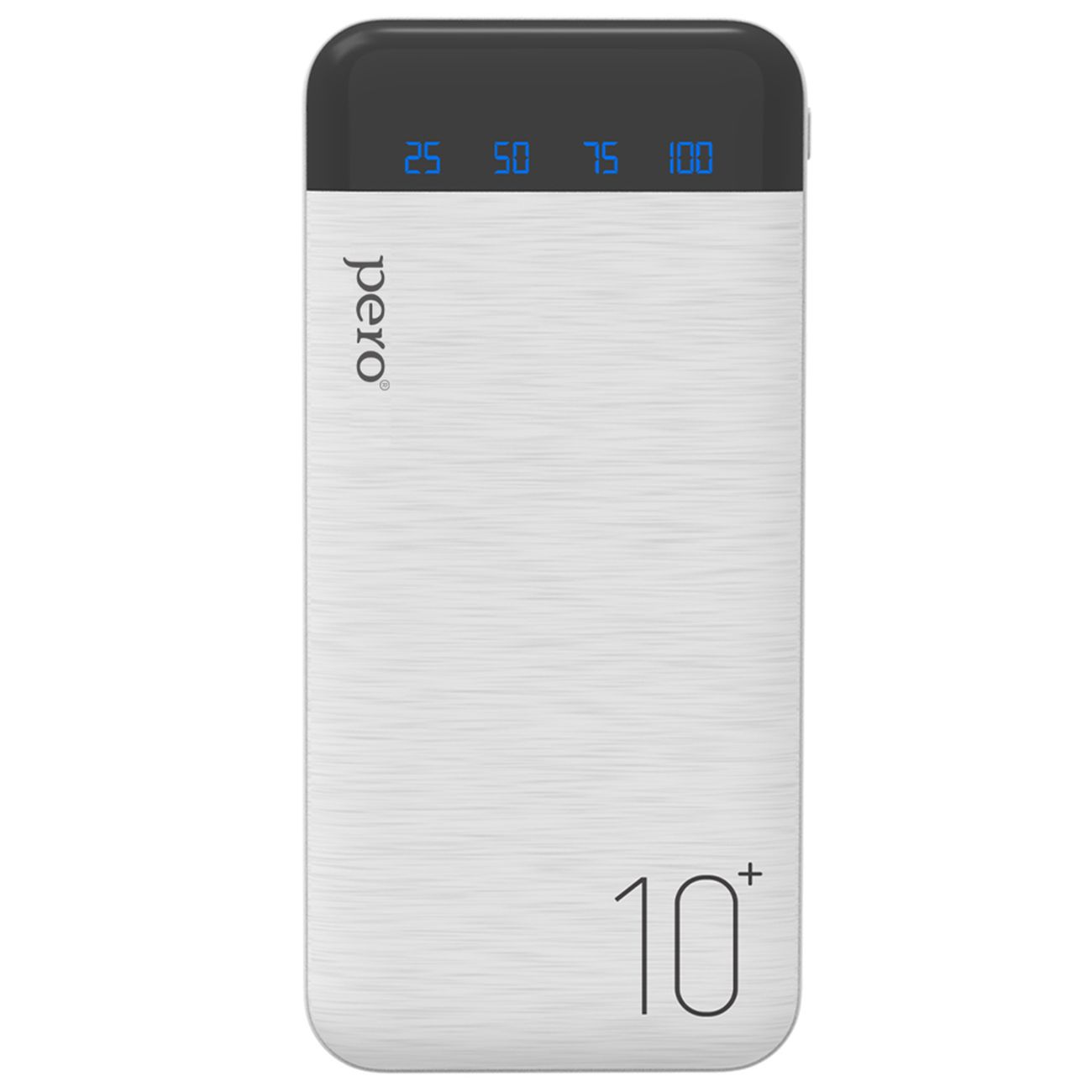 Внешний аккумулятор Pero Power Bank PB03 10000mAh 2xUSB-A 2.1A White
