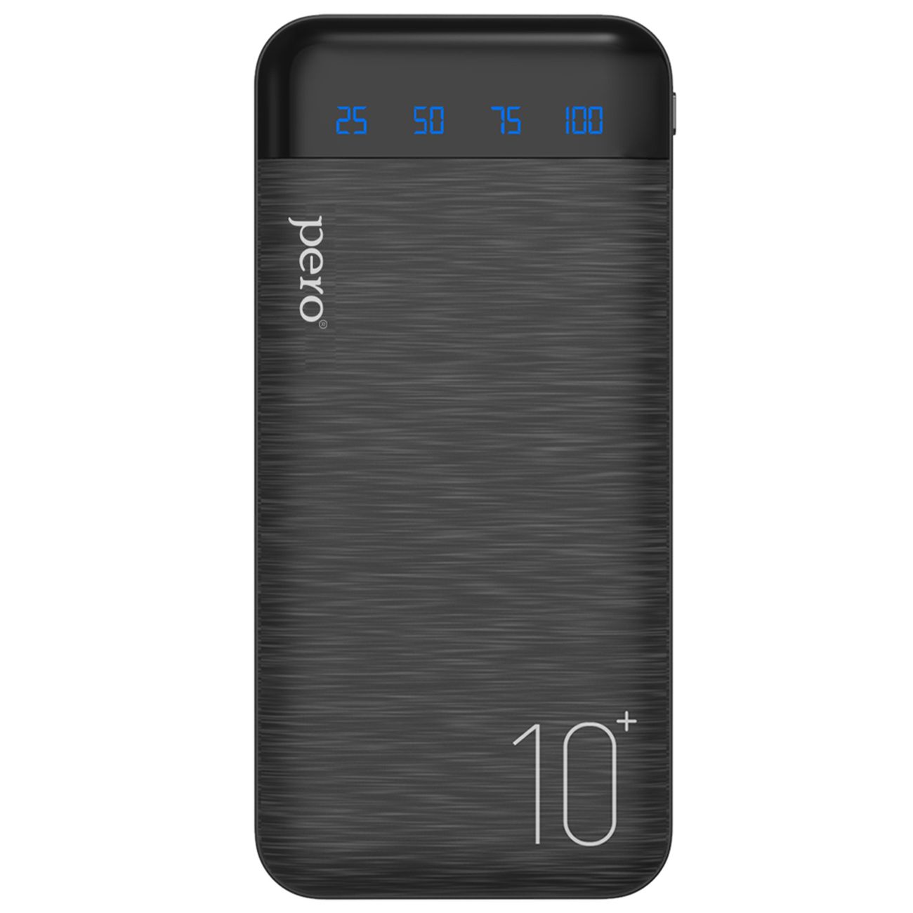 

Внешний аккумулятор Pero Power Bank PB03 10000mAh 2xUSB-A 2.1A Black, PB03BL черный
