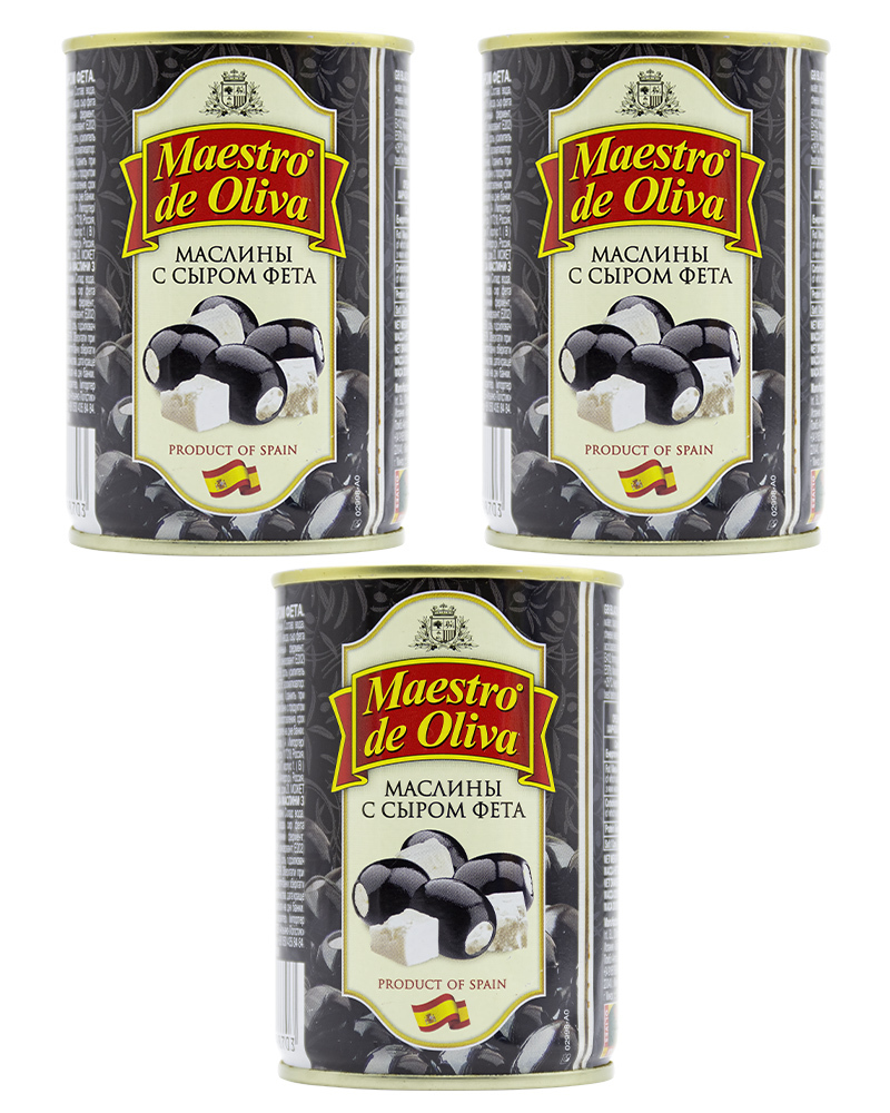 

Маслины Maestro de Oliva с Сыром Фета, 280 гр. x 3 шт.