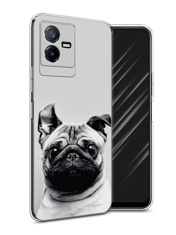 

Чехол Awog на Vivo Y73t "Ушастый мопс", Серый, 268050-1