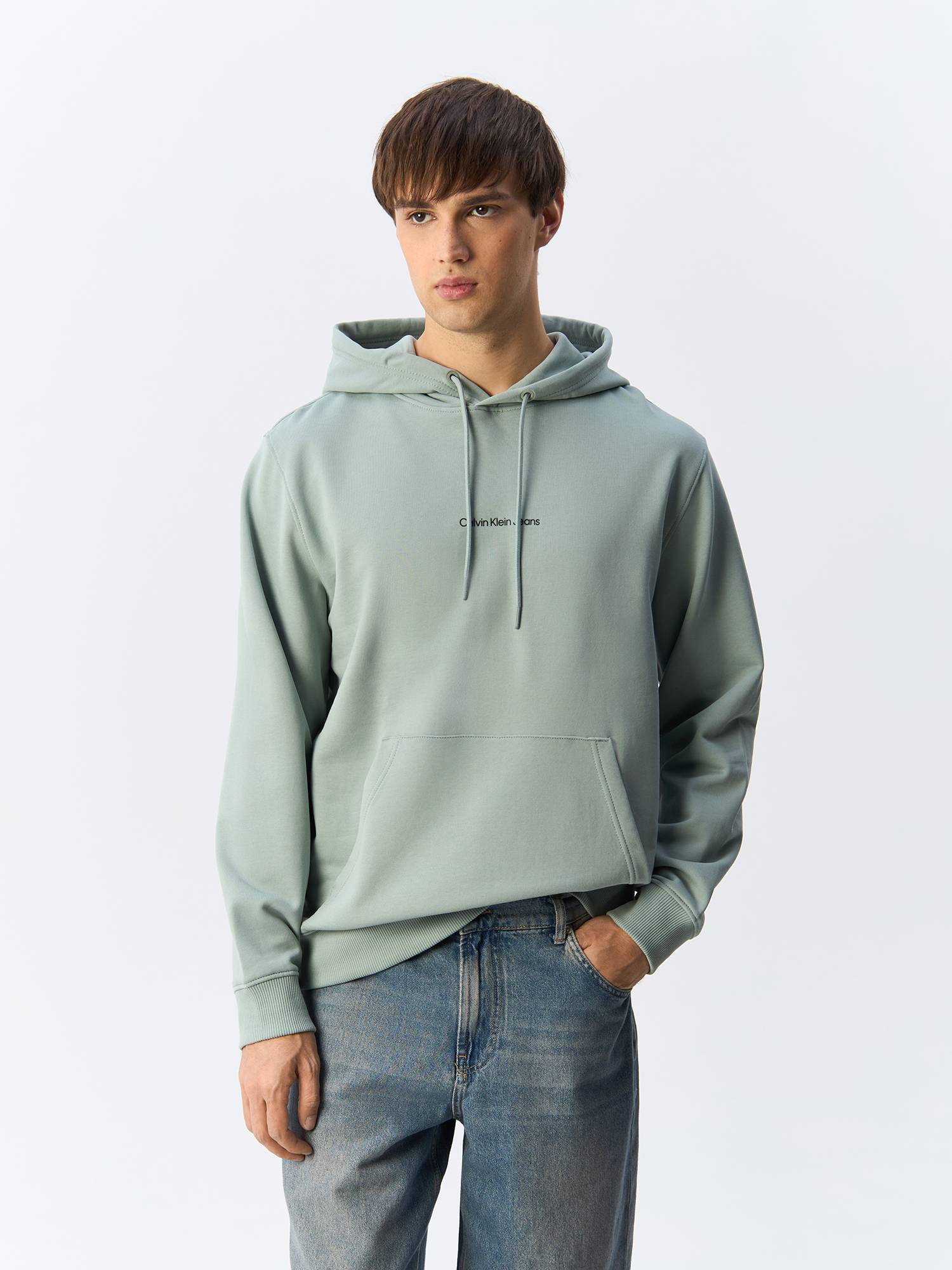

Худи мужское Calvin Klein Jeans J30J325639 серое M, Серый, J30J325639