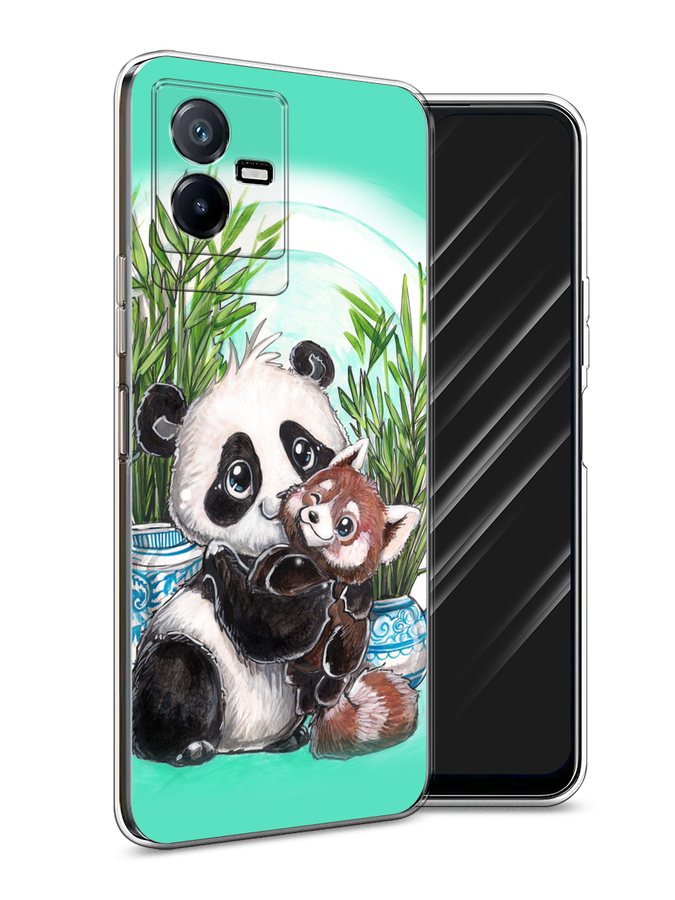 

Чехол Awog на Vivo Y73t "Друзья зверята", Голубой;белый;черный, 268050-2