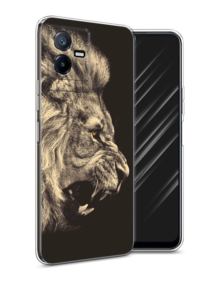 

Чехол Awog на Vivo Y73t / Виво Y73t "Львиный рык 2", Бежевый;черный, 268050-1