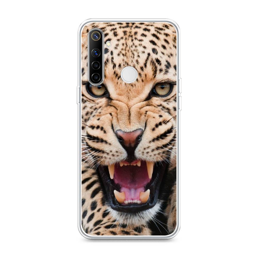 

Чехол на Realme 6i "Леопард 3d", Бежевый;черный, 252950-6
