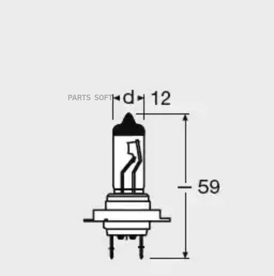 

Лампа 12v h7 55w px26d osram super 1 шт. картон 64210sup