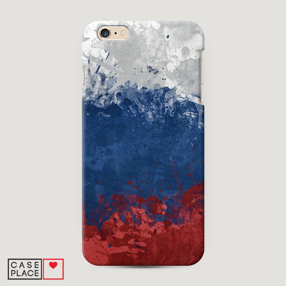 

Пластиковый чехол "Флаг России неровный" на Apple iPhone 6 Plus, 10520-4