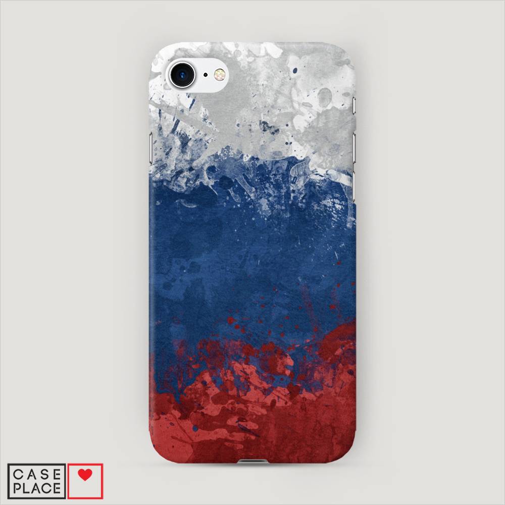 

Пластиковый чехол "Флаг России неровный" на Apple iPhone 7, 10620-4