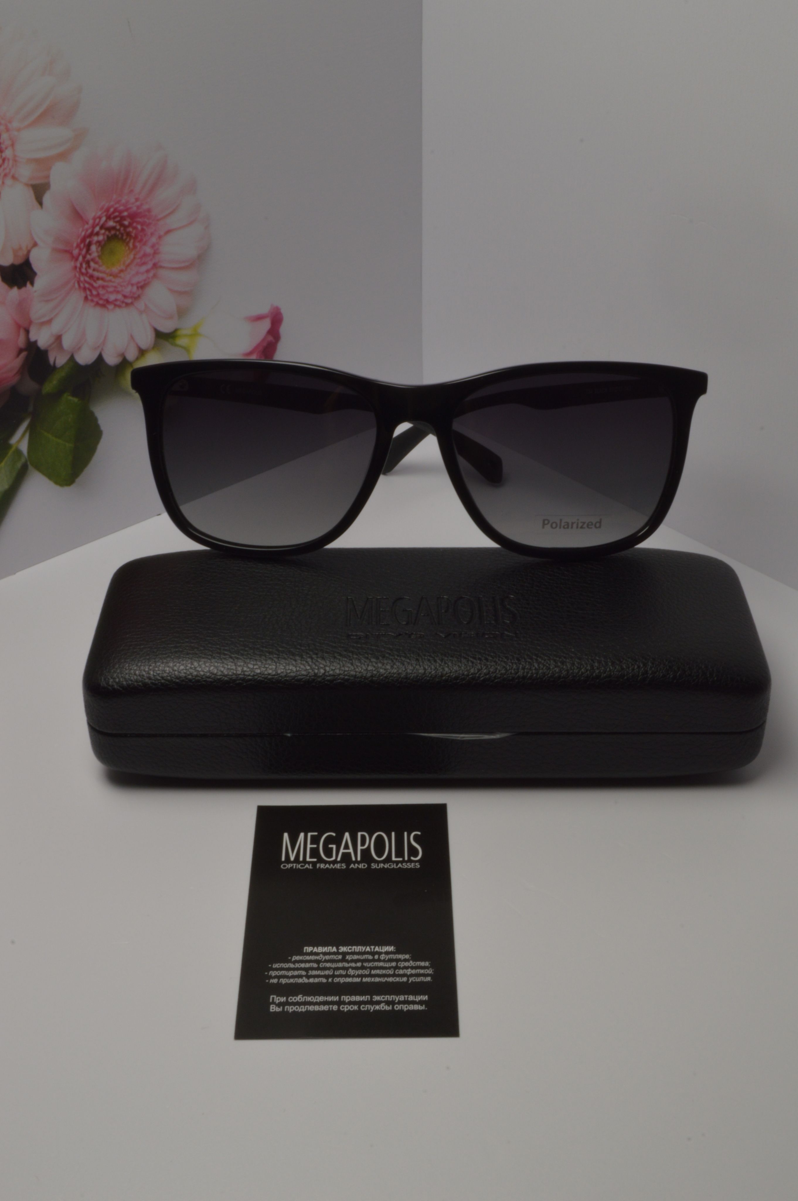 

Солнцезащитные очки унисекс Megapolis OL-SZO-Megapolis-734-Black серые, OL-SZO-Megapolis-734-Black