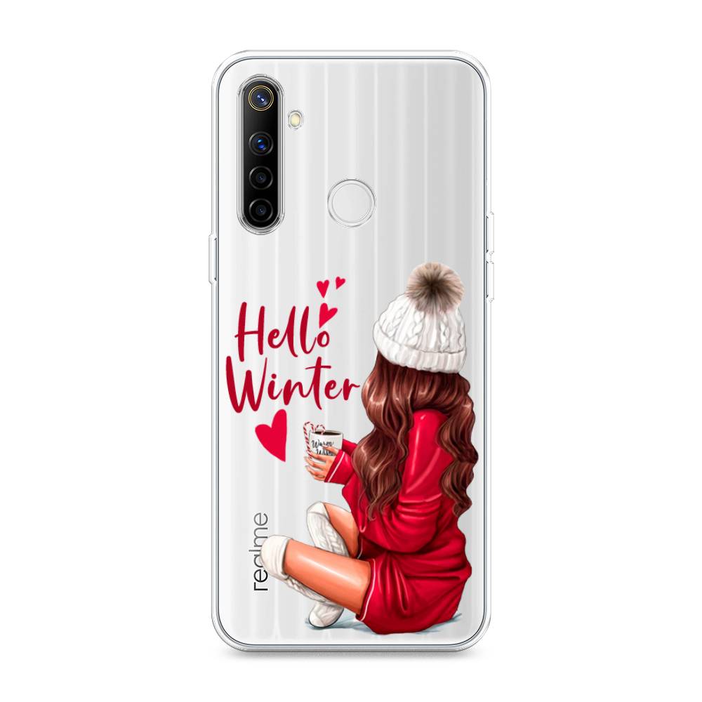 

Чехол на Realme 6i "Hello winter", Красный;белый;коричневый, 252950-5