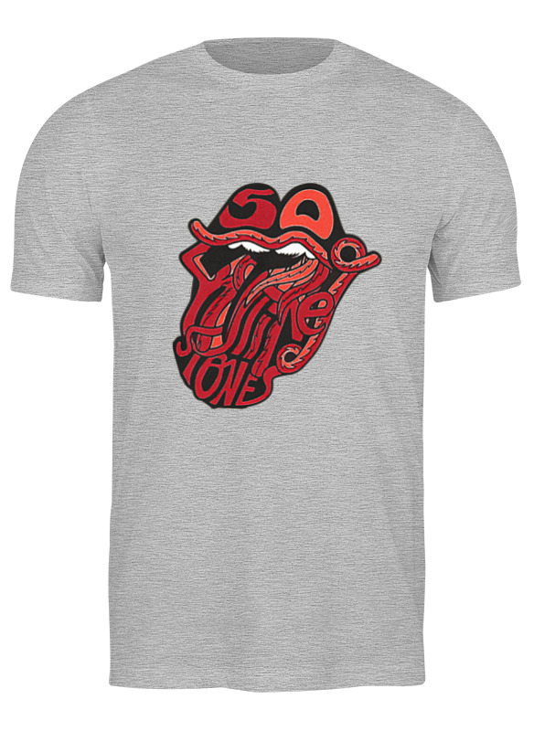 Футболка мужская Printio Rolling stones’ 50th anniversary серая 3XL