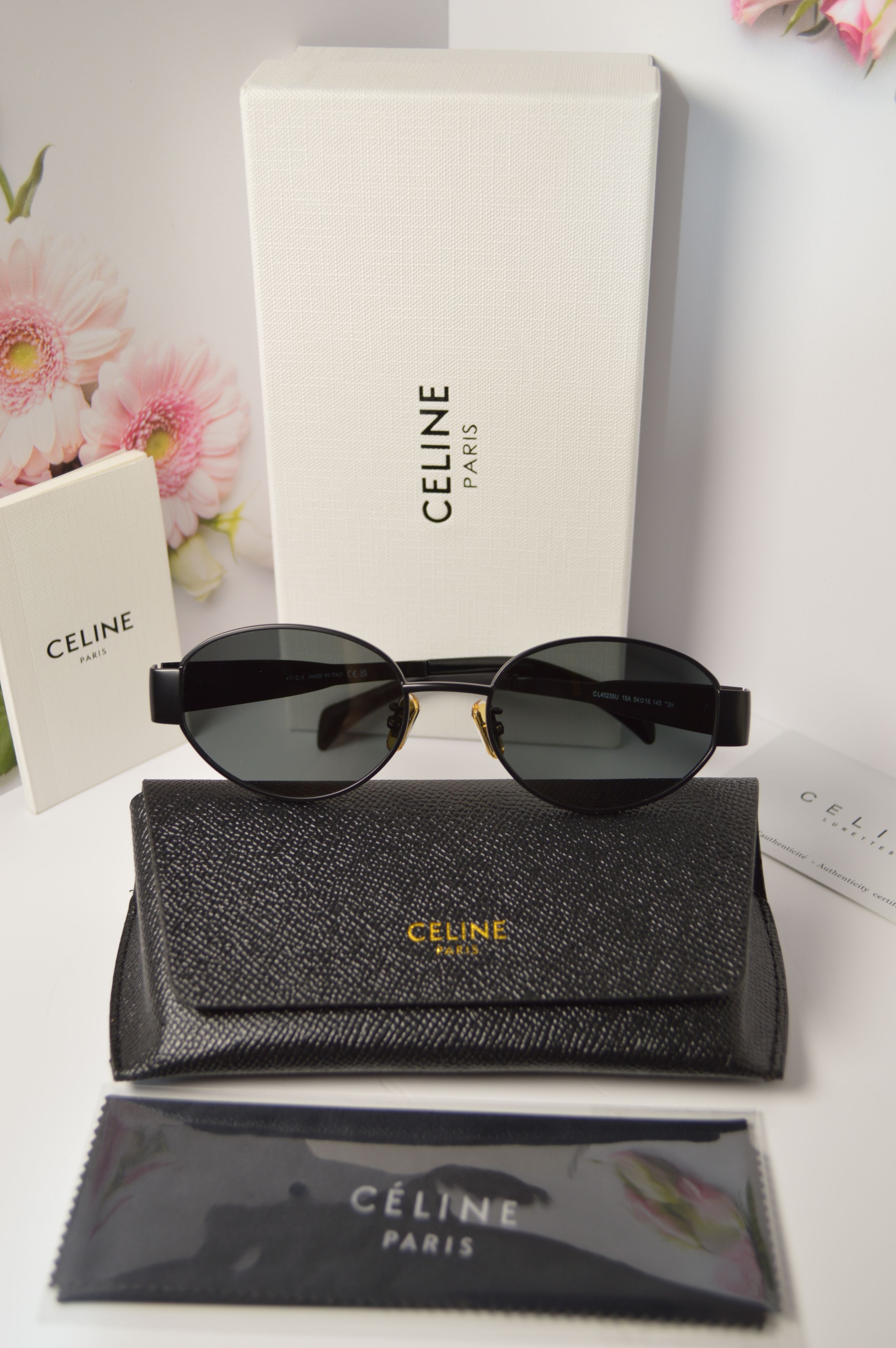 Солнцезащитные очки женские Celine OL-SZO-Celine-40235U-bb серые 8500₽