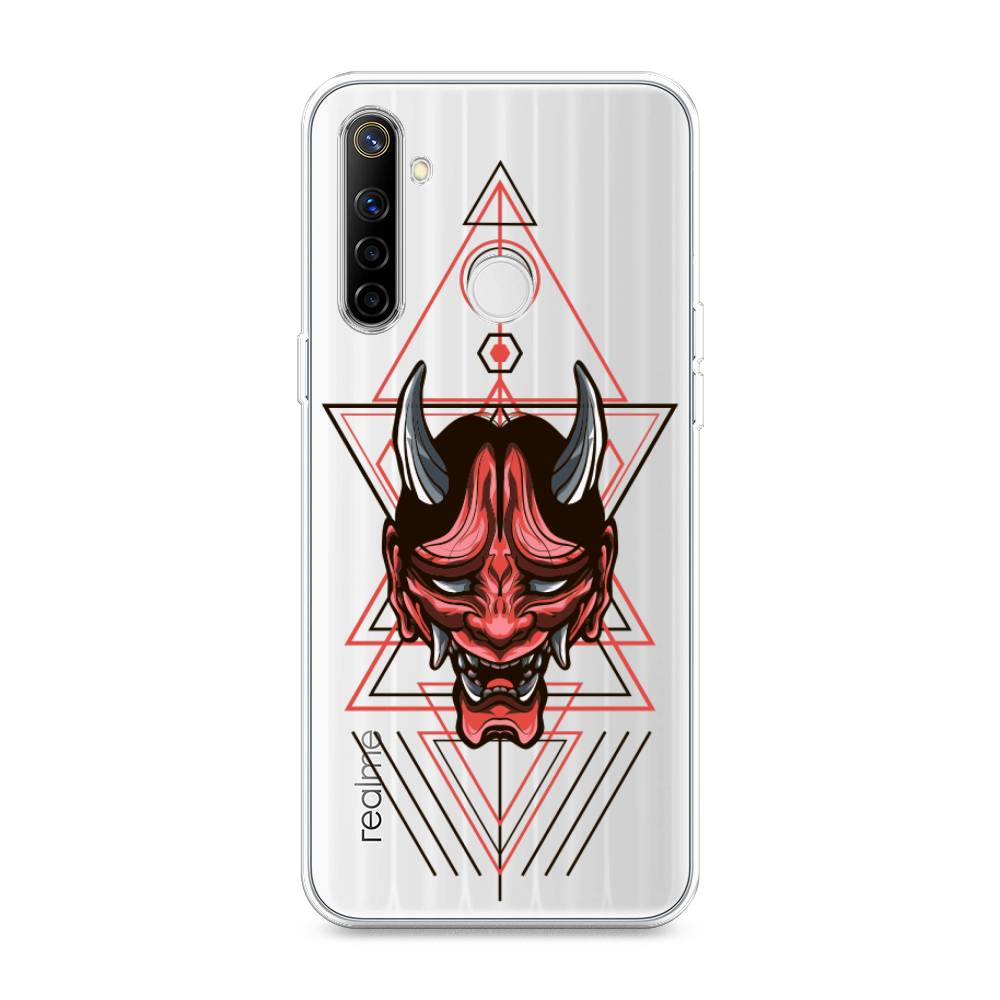 

Чехол на Realme 6i "Hanya Oni mask", Серый;красный;черный, 252950-4