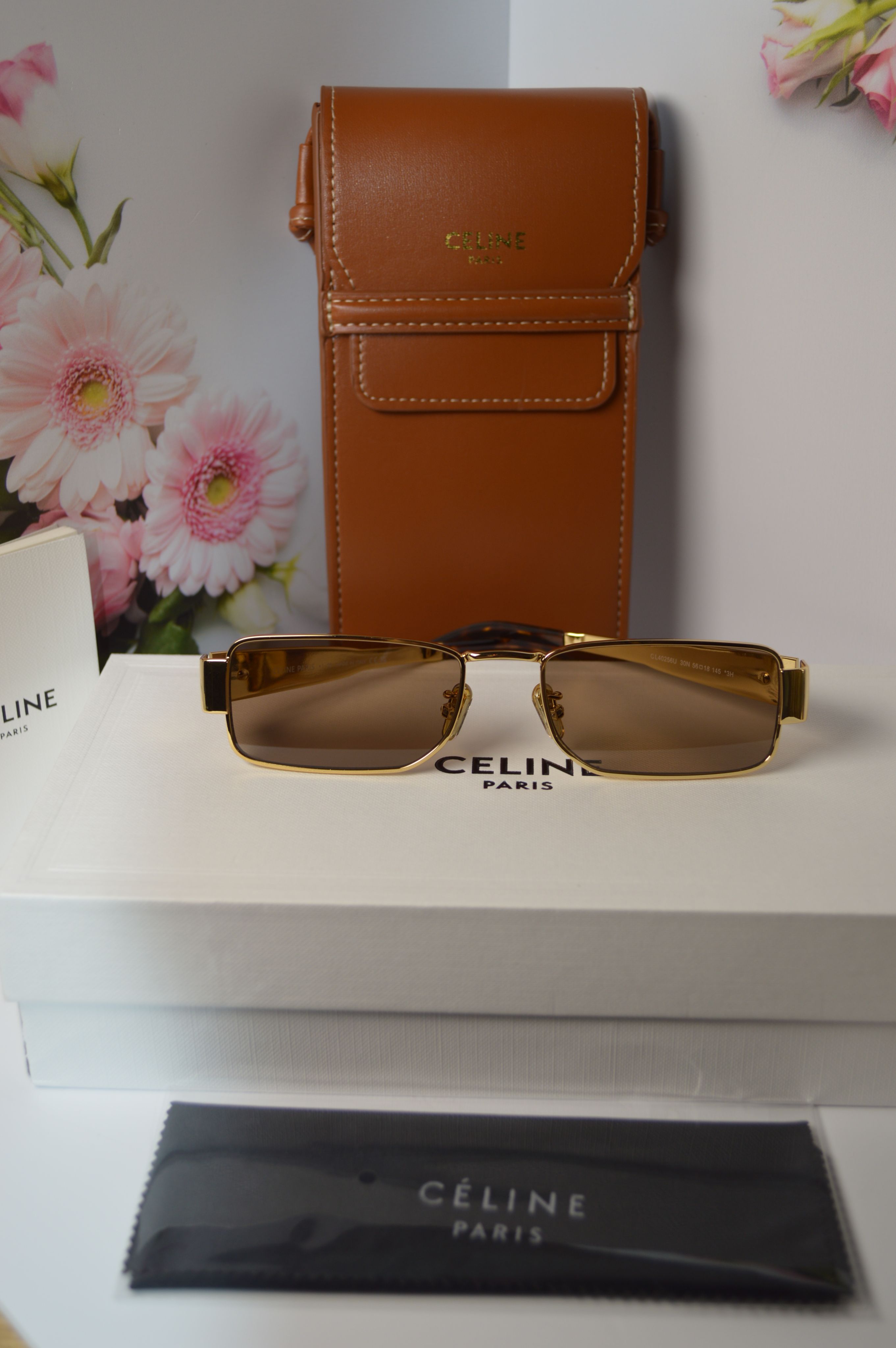 Солнцезащитные очки унисекс Celine OL-SZO-Celine-40256U-gold\brown коричневые