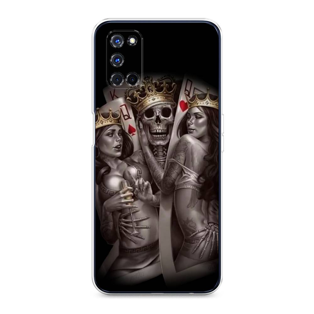 

Чехол для Oppo A52/A72 "Карты король и королевы", Серый;желтый, 253150-6