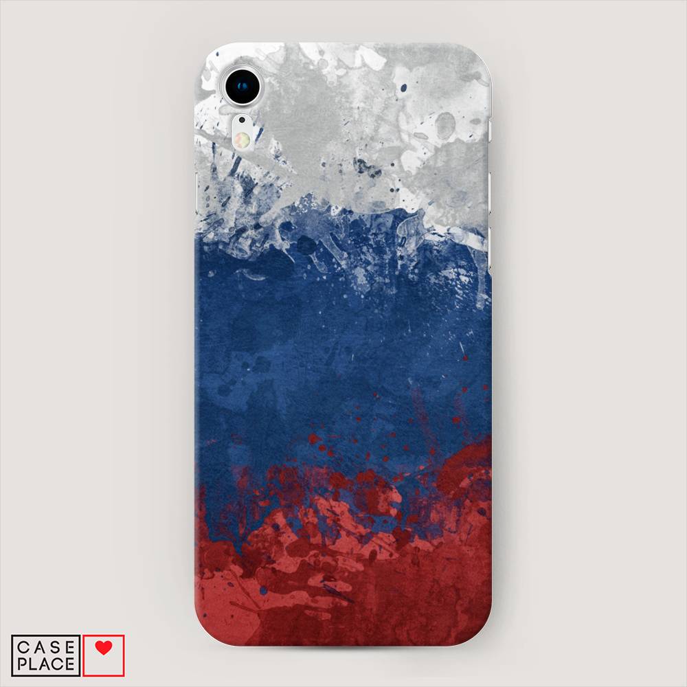 

Пластиковый чехол "Флаг России неровный" на Apple iPhone XR (10R), 12020-4