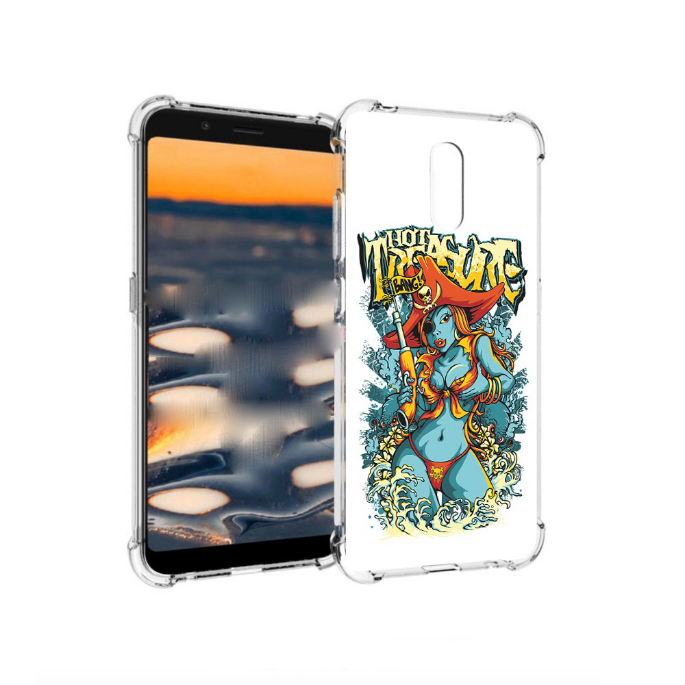 Чехол MyPads Tocco для Nokia C2 нарисованная синяя девушка комикс (PT227055.113.504)