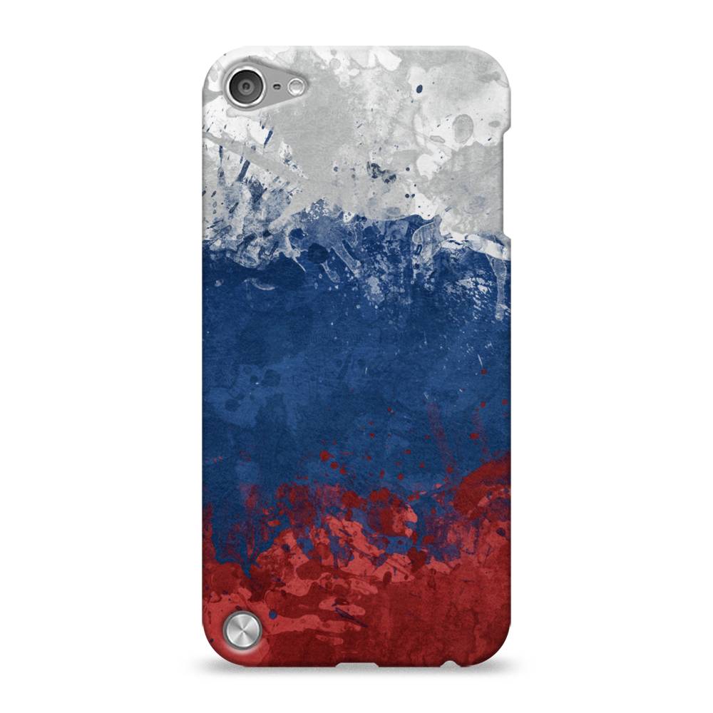 

Пластиковый чехол "Флаг России неровный" на Apple iPod Touch, 11120-4