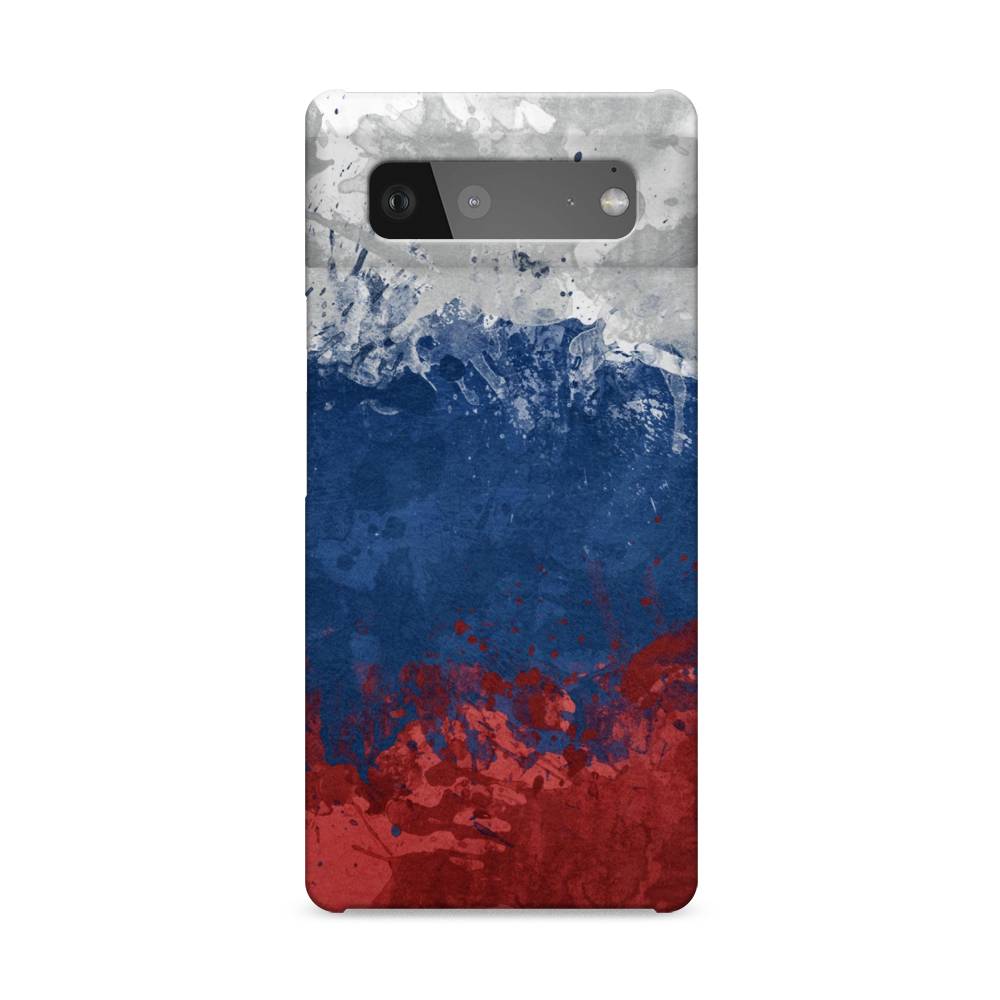 

Пластиковый чехол "Флаг России неровный" на Google Pixel 6, 270820-4