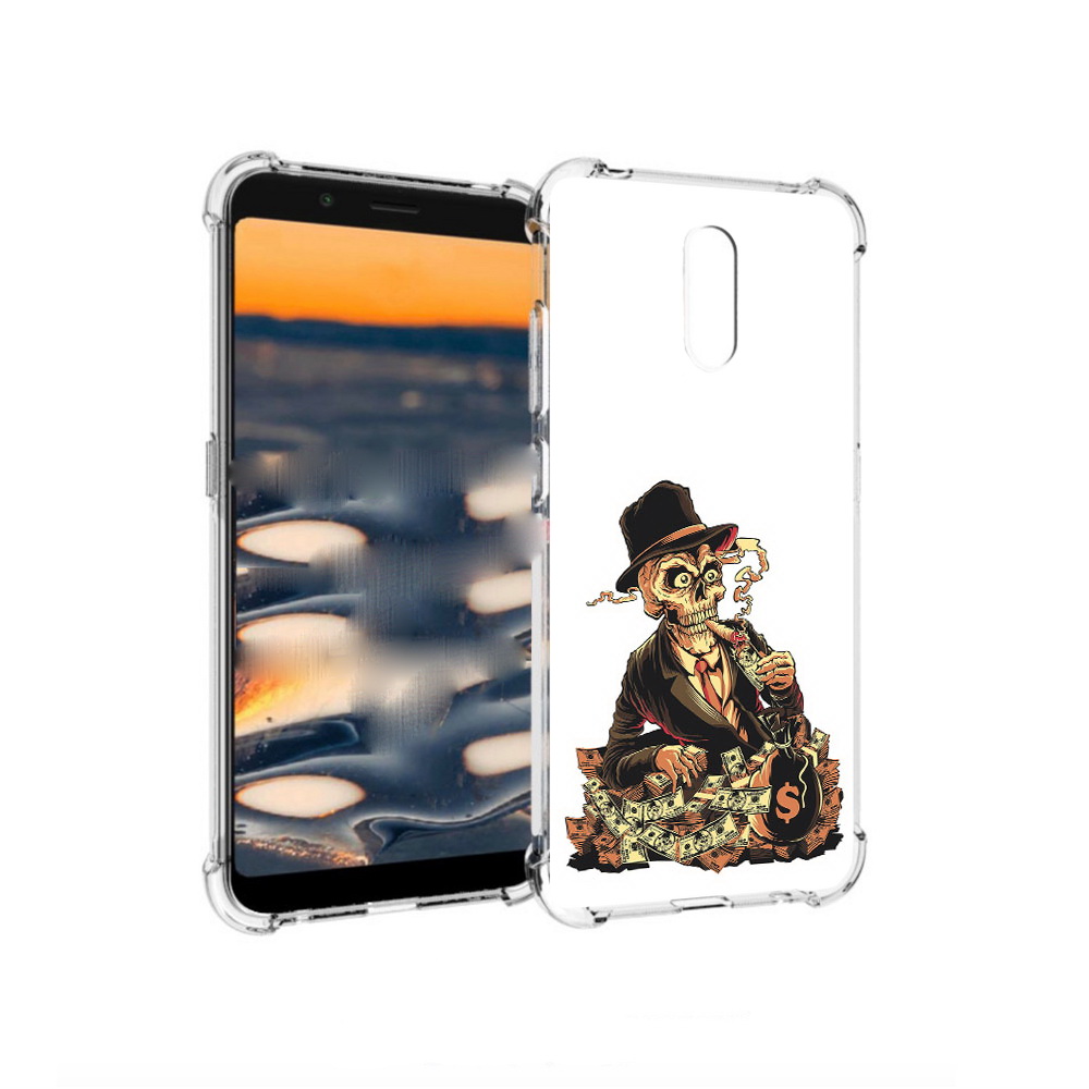 

Чехол MyPads Tocco для Nokia C2 нарисованный череп с сигаретой (PT227055.113.515), Прозрачный, Tocco