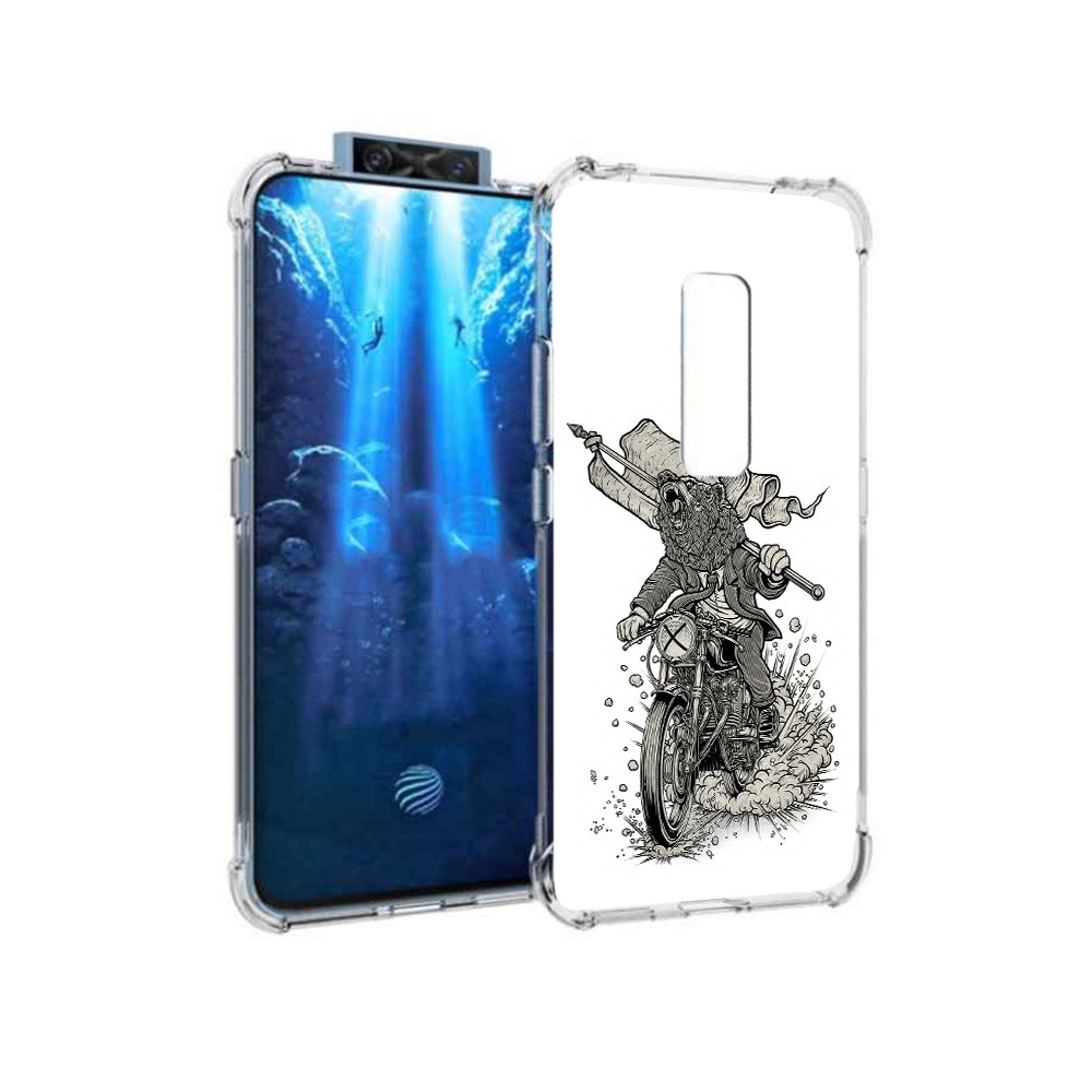 Чехол MyPads Tocco для Vivo V17 Pro медведь на мотоцикле (PT226965.387.467)