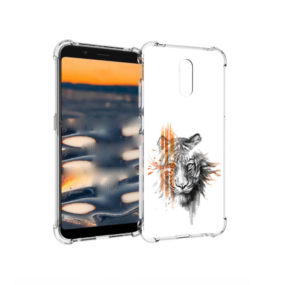 

Чехол MyPads Tocco для Nokia C2 огненный тигр (PT227055.113.526), Прозрачный, Tocco