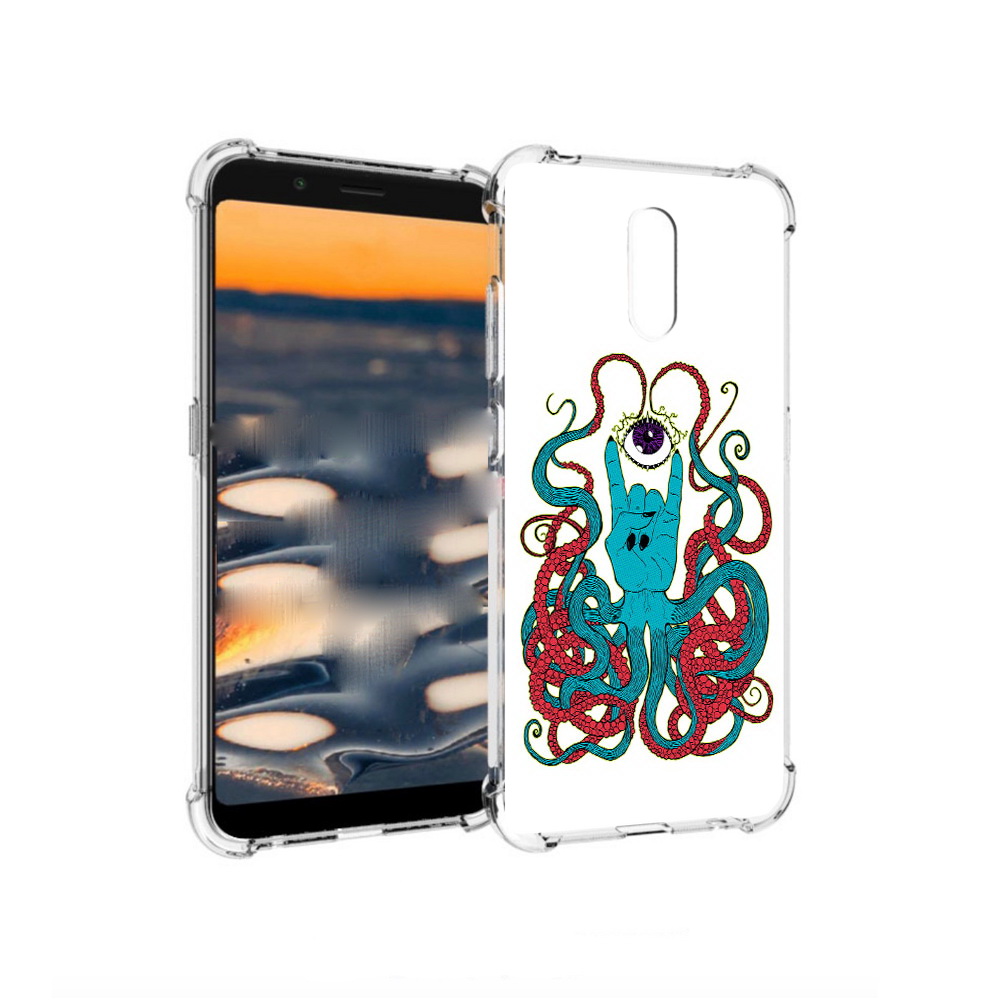 

Чехол MyPads Tocco для Nokia C2 осьминог-рука абстракция (PT227055.113.530), Прозрачный, Tocco