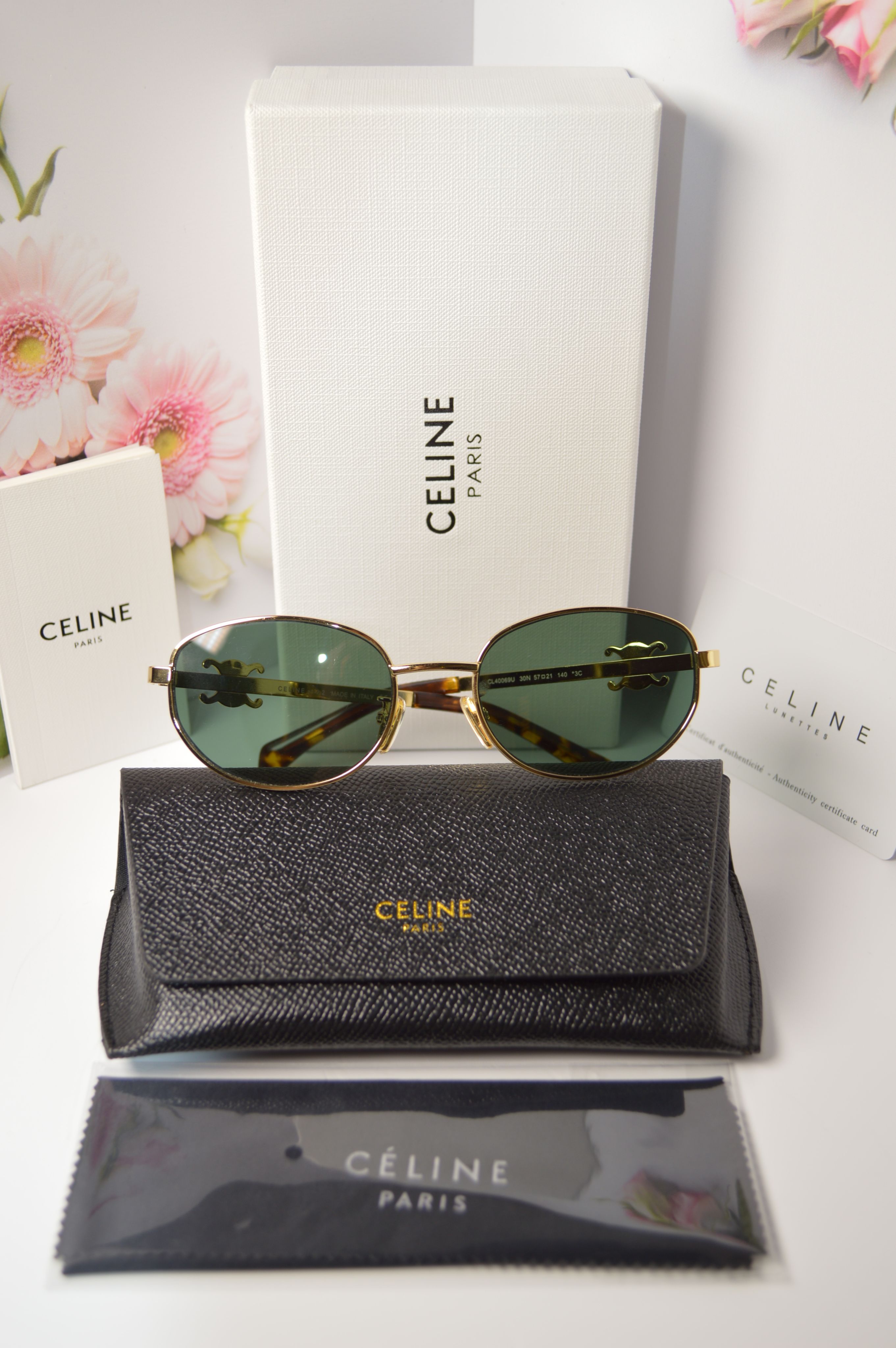 Солнцезащитные очки женские Celine OL-SZO-Celine-40069U-g\green зеленые