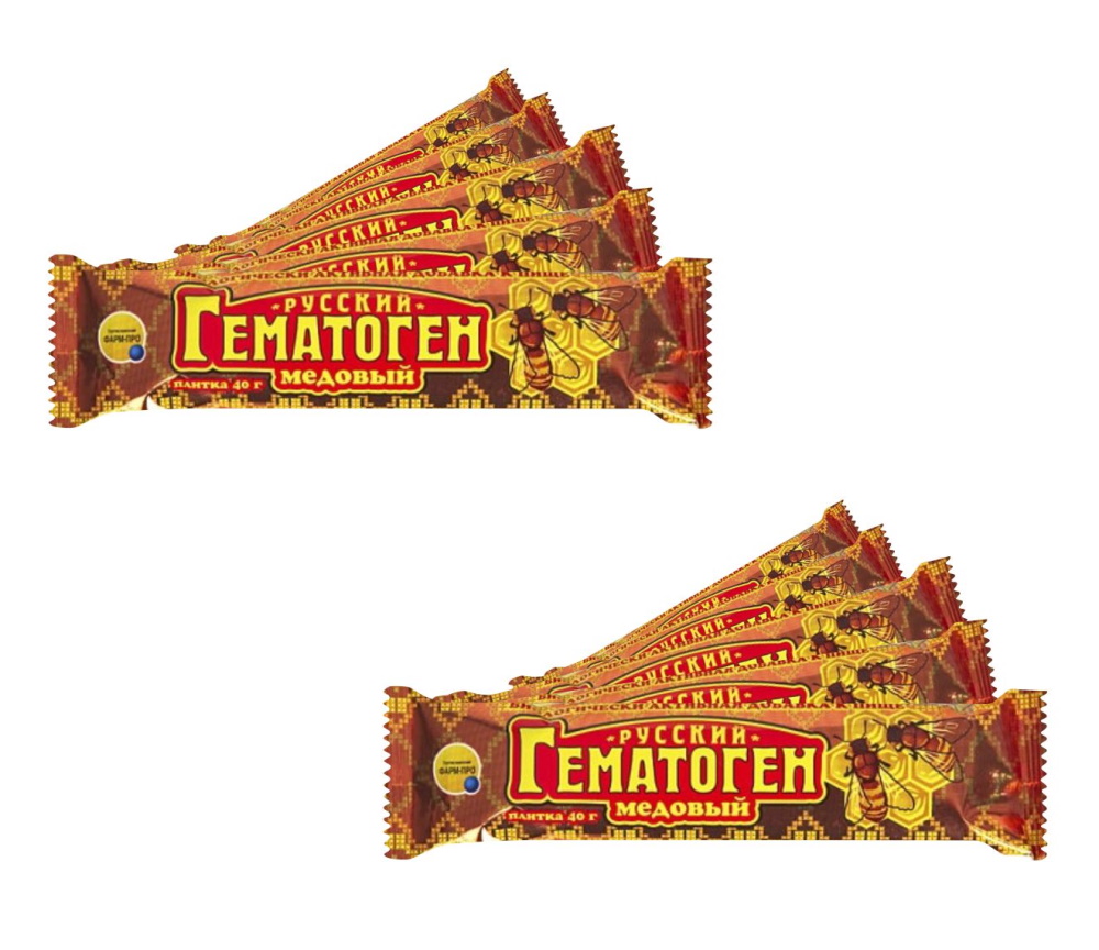 Комплект Гематоген Фарм-Про Русский медовый 40 гр х 10 шт