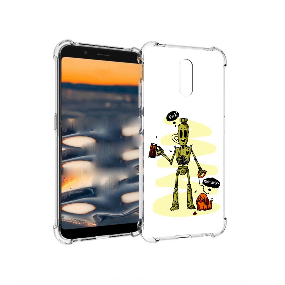 

Чехол MyPads Tocco для Nokia C2 прикольный робот (PT227055.113.557), Прозрачный, Tocco