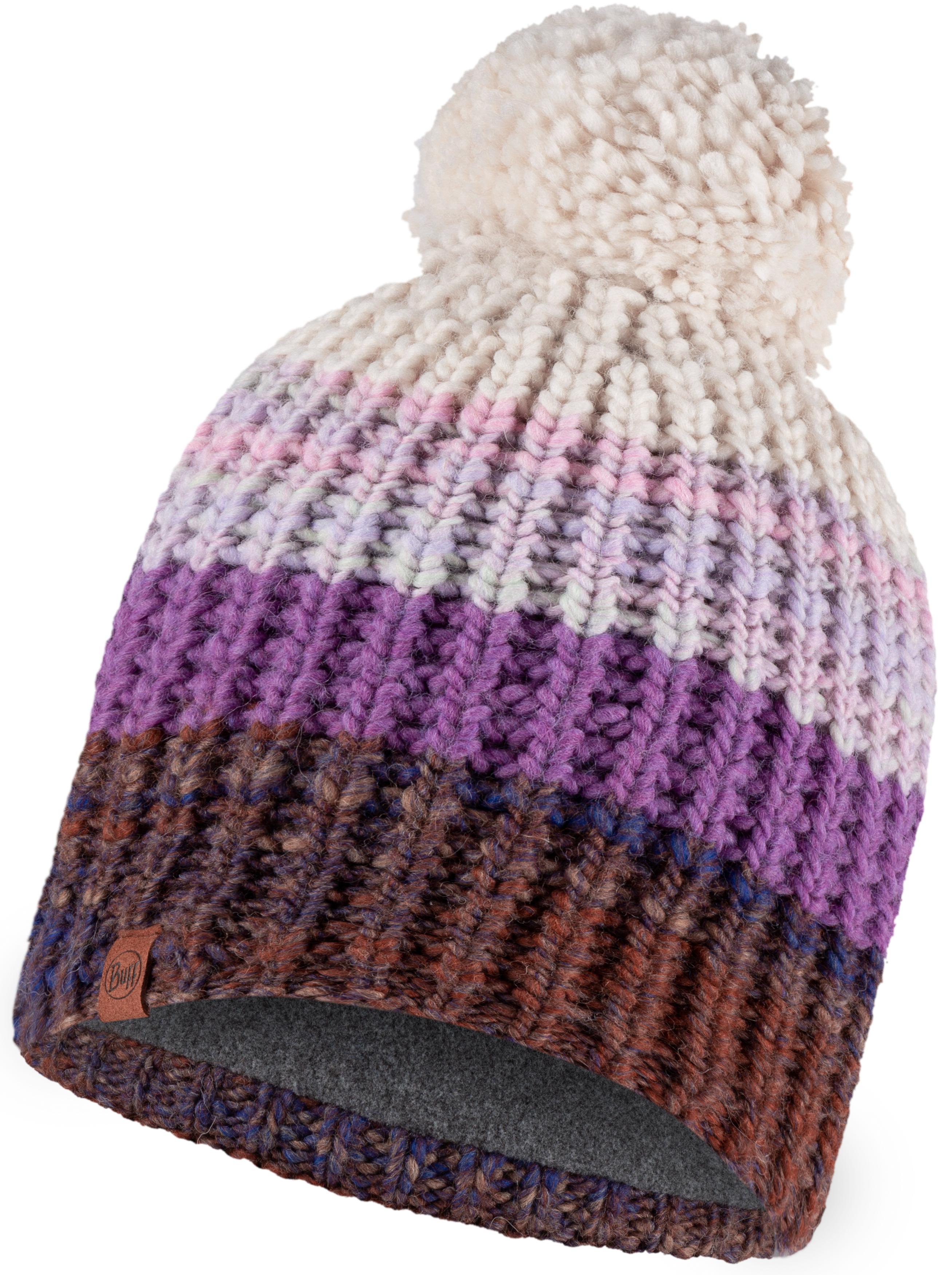 Шапка бини унисекс Buff Knitted & Fleece Band Hat Alina бордовая, фиолетовая, one size