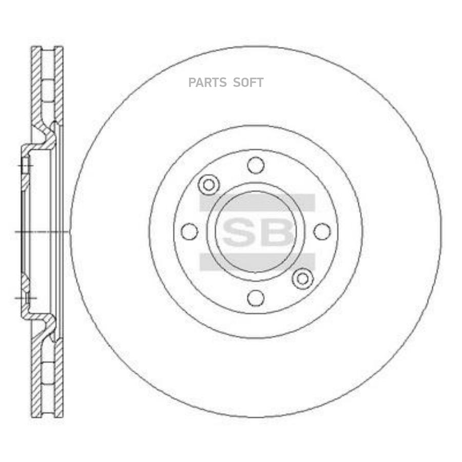 

SANGSIN BRAKE Диск тормозной, передний 1шт