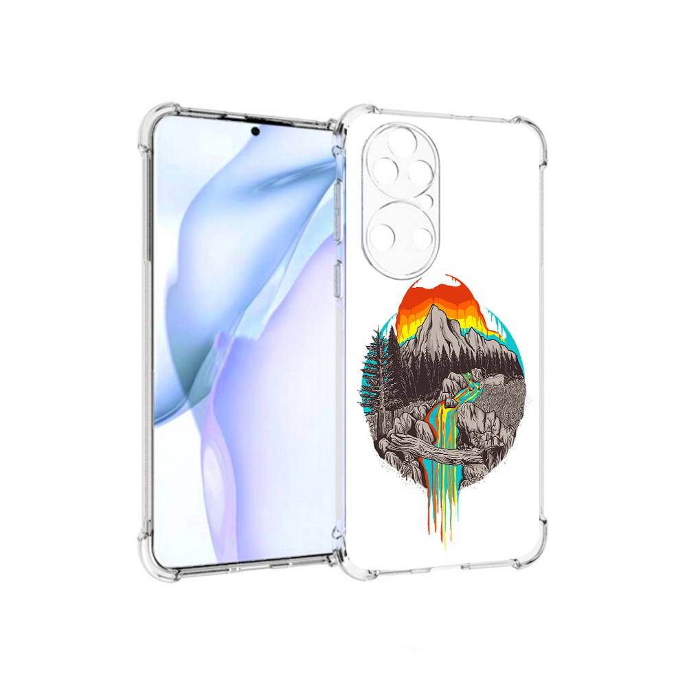 

Чехол MyPads Tocco для Huawei P50 Радужный водопад, Прозрачный, Tocco