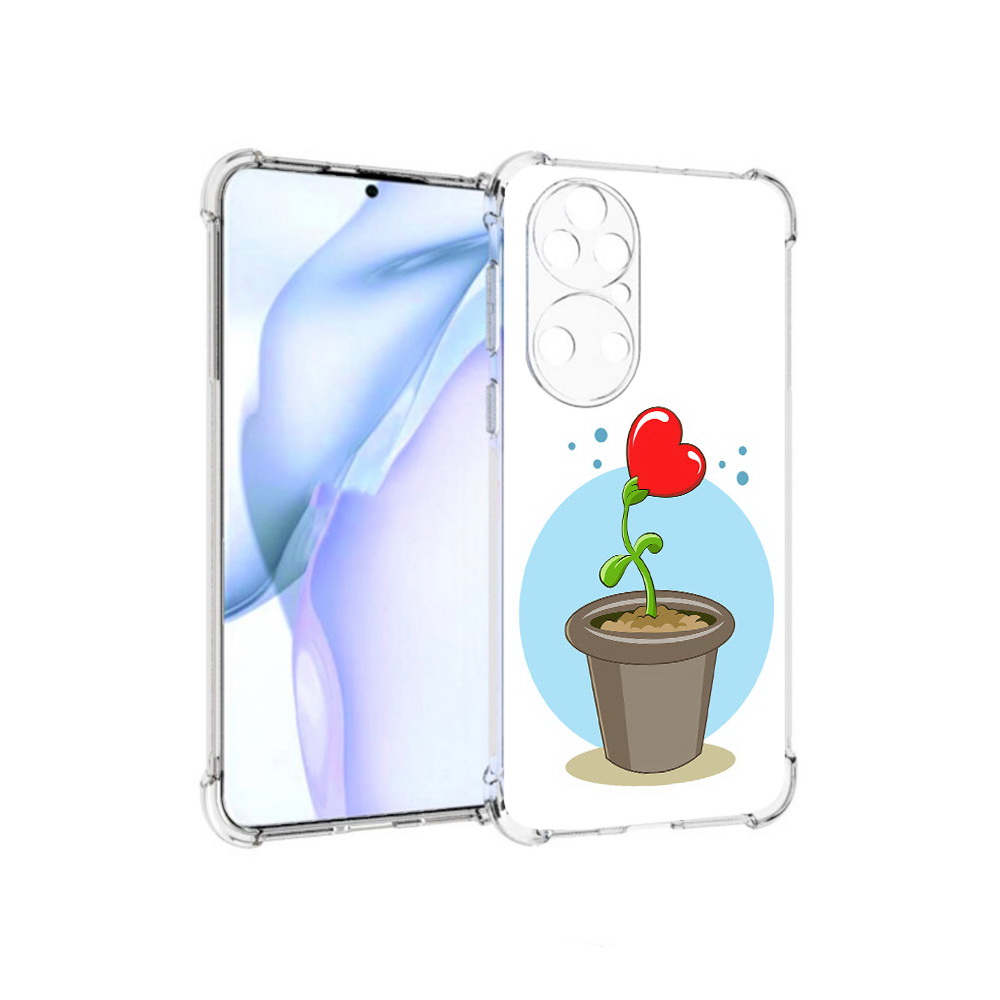 

Чехол MyPads Tocco для Huawei P50 Растение любви 14 февраля, Прозрачный, Tocco