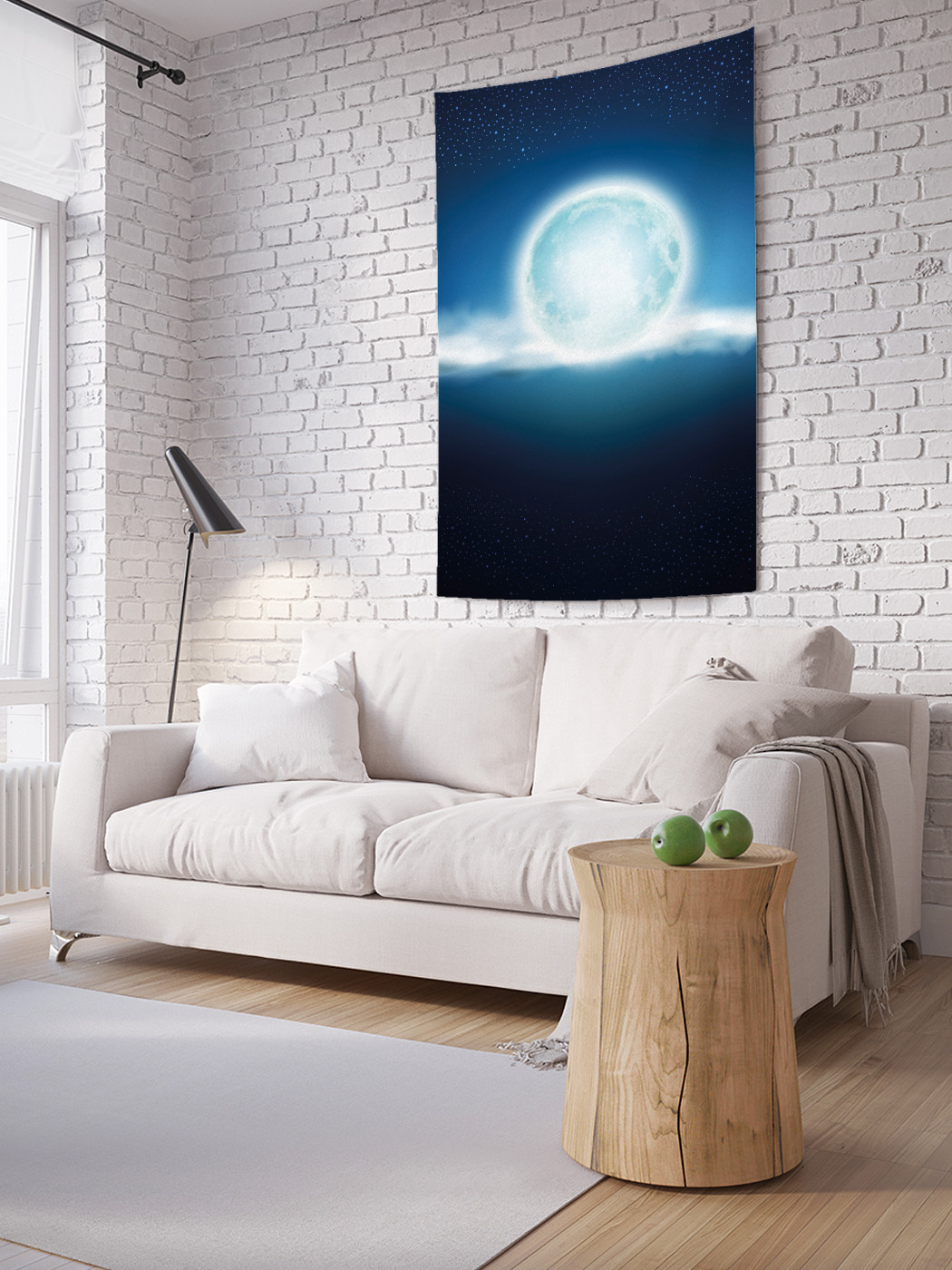 

Вертикальное фотопанно на стену JoyArty Луна на облаках 150x200 см, Луна на облаках