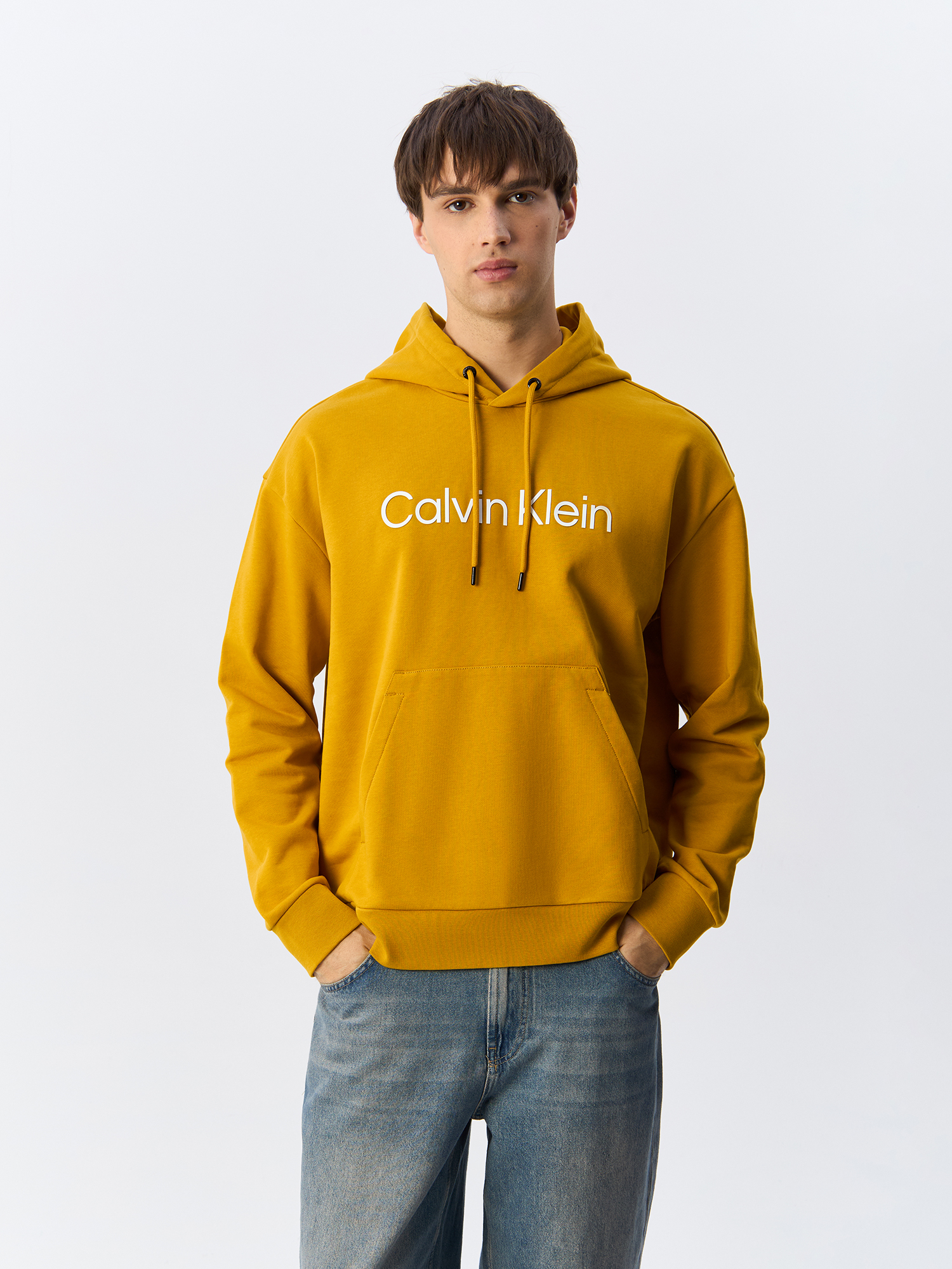 

Худи мужское Calvin Klein K10K111345 желтое L, Желтый, K10K111345