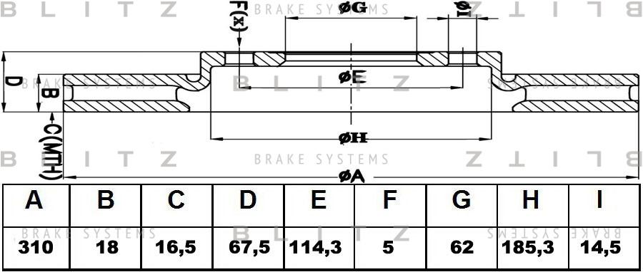 

Bs0397_диск Тормозной Задний Lexus Gs 3.0/4.3/4.6 05> Blitz арт. BS0397
