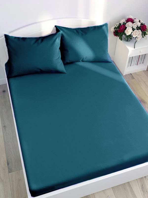 

Простынь на резинке Milky Garden "TEAL" натяжная простыня 140х200 см