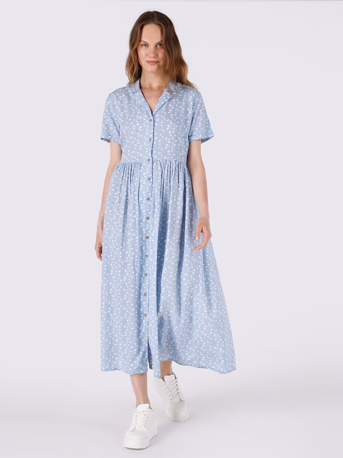 

Платье женское Colin's Regular Fit голубое M, Голубой, Regular Fit