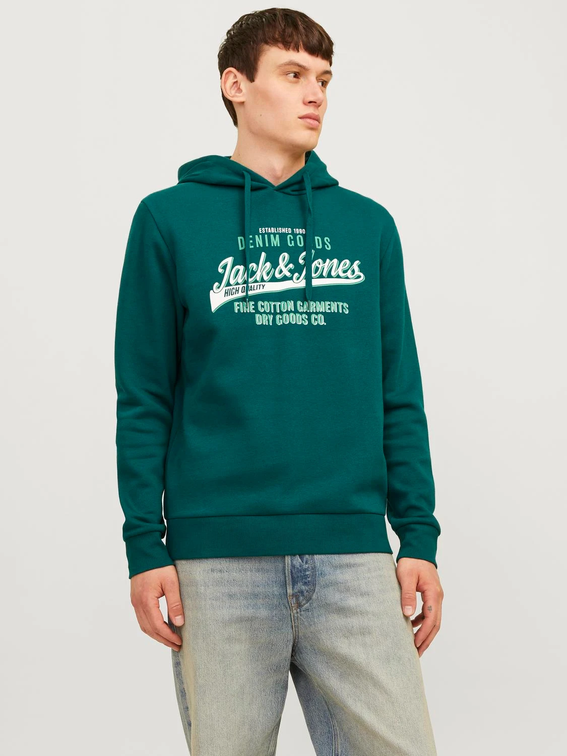 Худи мужское Jack Jones 12255617 зеленый-Deep Teal S 4290₽