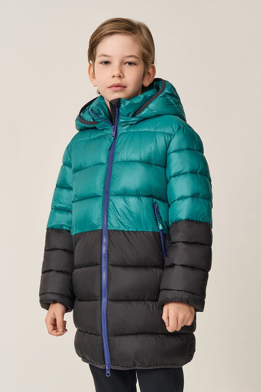 

Пуховик детский BAON BK5423504, VIRIDIAN-BLACK, 122, Зеленый, BK5423504