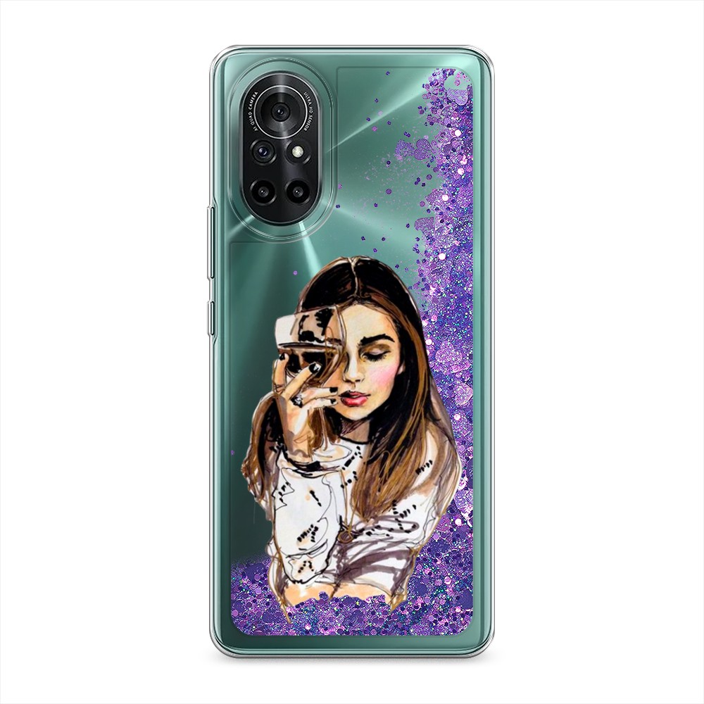 

Чехол Awog на Honor V40 Lite/Huawei Nova 8 "Девушка с бокалом", Разноцветный, 6105192-1