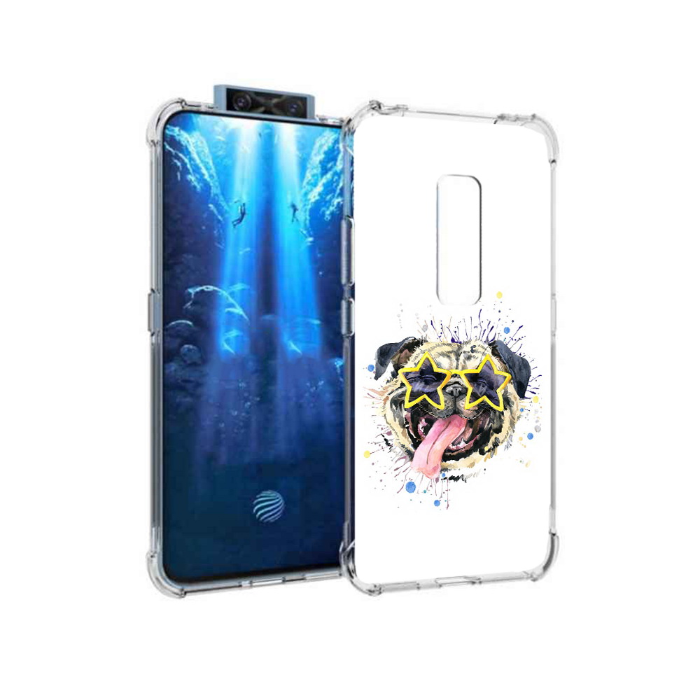 

Чехол MyPads Tocco для Vivo V17 Pro мопс боксер (PT226965.387.482), Прозрачный, Tocco