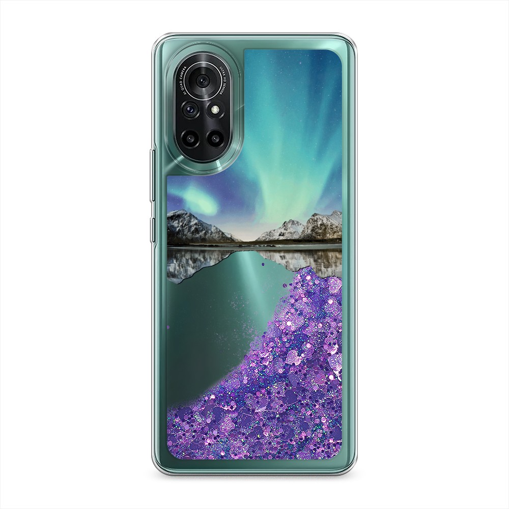 

Чехол Awog на Honor V40 Lite/Huawei Nova 8 "Горное озеро и сияние", Разноцветный, 6105192-1