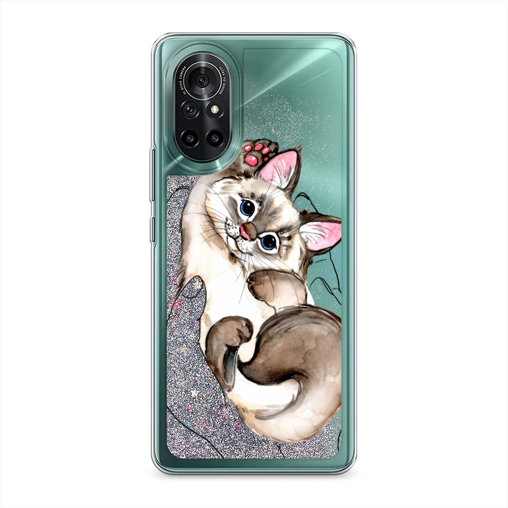 

Чехол Awog на Honor V40 Lite/Huawei Nova 8 "Котенок в ладошках", Разноцветный, 6105191-1