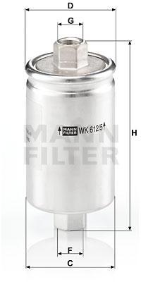 

Фильтр топливный MANN-FILTER WK612/5, фильтр топливный MANN-FILTER WK612/5
